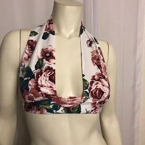 Floral halter top